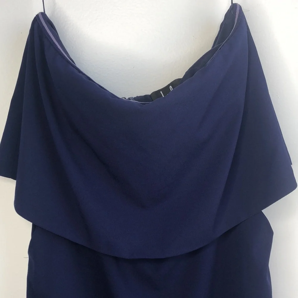 Lulu’s Lots of Love navy blue strapless dress - Picture 3 of 8